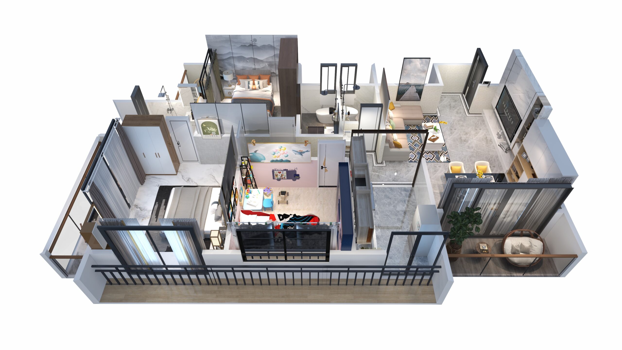 New_Majestic_Exotica_3BHK version2-Isometric-3BHK_1-20241206-132809