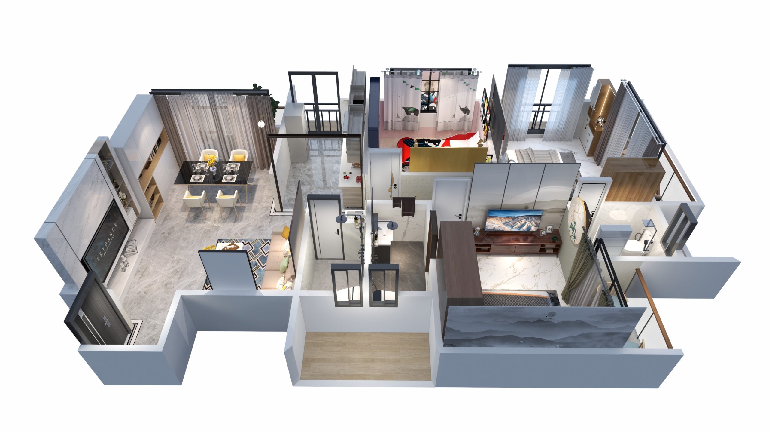 New_Majestic_Exotica_3BHK version2-Isometric-3BHK_2-20241206-132822